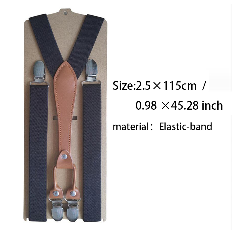 Herren-Hosenträgergürtel aus schwarzem Leder mit elastischem Clip-on-Y-Back-Hosenträger, verstellbare Träger für Hochzeitsanzug, Rock, Accessoires, Geschenk