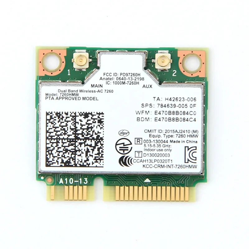 7260 7260HMW Mini PCI-E 7260 2,4G/5Ghz Wlan Bluetooth 4,0 802.11ac/a/b/g