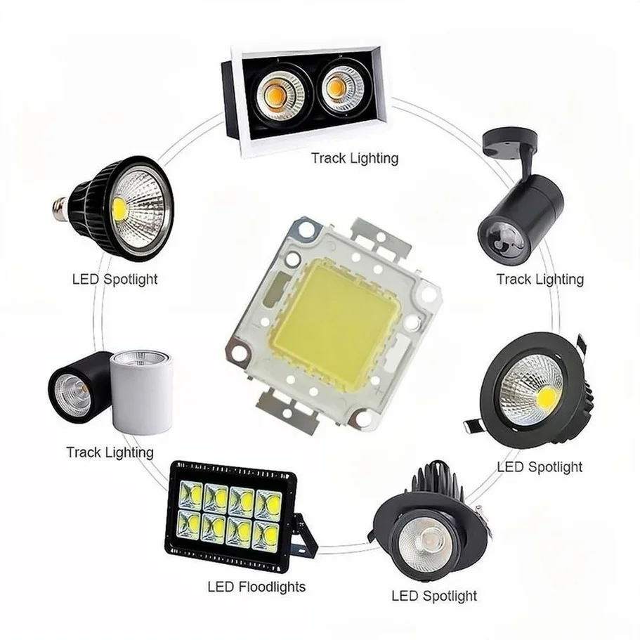 3 pz 10 W 20 W 30 W 50 W 100 W LED Perline Luce DC12V-36V Matrix COB Integrato Lampada A LED Chip SMD Per FAI DA TE Proiettore Faretto lampadina