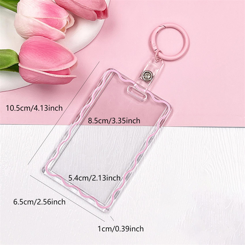 Transparent Acrylic Picture Frame ID Card School Supplies New Unisex Hard Plastic Work Card Holder Business Case Protector Cover