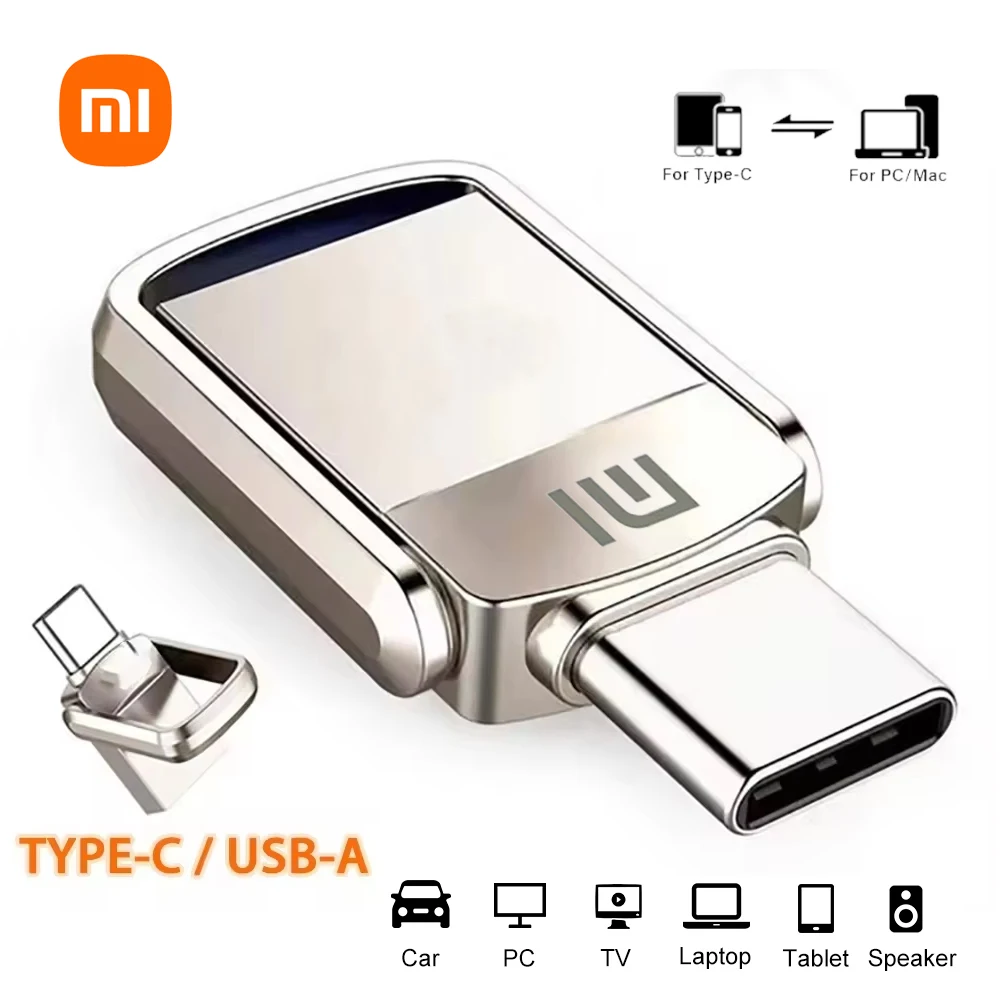 Xiaomi Flash Drives 2TB USB 3.2 Mini High Speed Metal Pendrive 1TB 512GB Stick Portable Drive Waterproof Memoria Storage U Disk