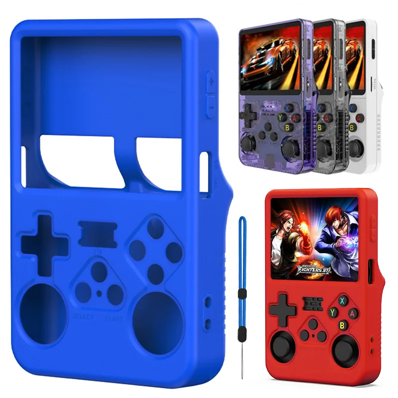 Funda protectora para R36S funda de silicona suave 360 °   Funda protectora contra caídas para accesorios de consola de juegos portátil R36s