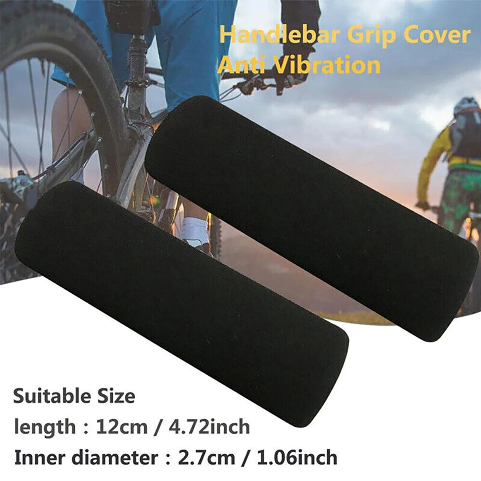 1 par universal capa de alça da motocicleta deslizamento em espuma anti vibração conforto macio guiador grip capa peças da bicicleta apertos capa