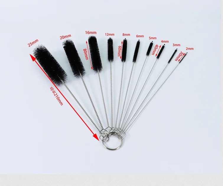 10 Chiếc Chổi Nylon Đa Năng Dụng Cụ Cọ Phun Bàn Chải Làm Sạch Uống Ống Hút Máy May Sơn Xịt Vệ Sinh bàn Chải