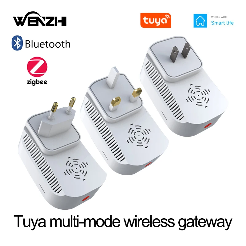 Tuya zigbee 3.0 bluetooth ble malha wifi gateway sem fio hub ponte automação controle remoto vida inteligente 220v ue/eua/reino unido plug