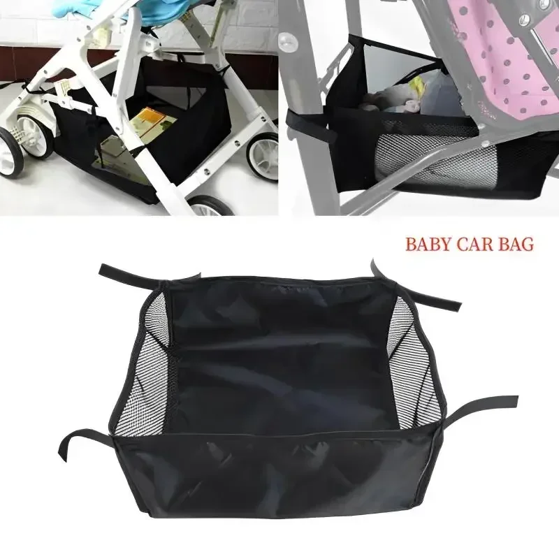 35*38cm portátil carrinho de bebê cesta inferior saco de armazenamento carrinho de bebê cesta de armazenamento universal cesta inferior acessórios