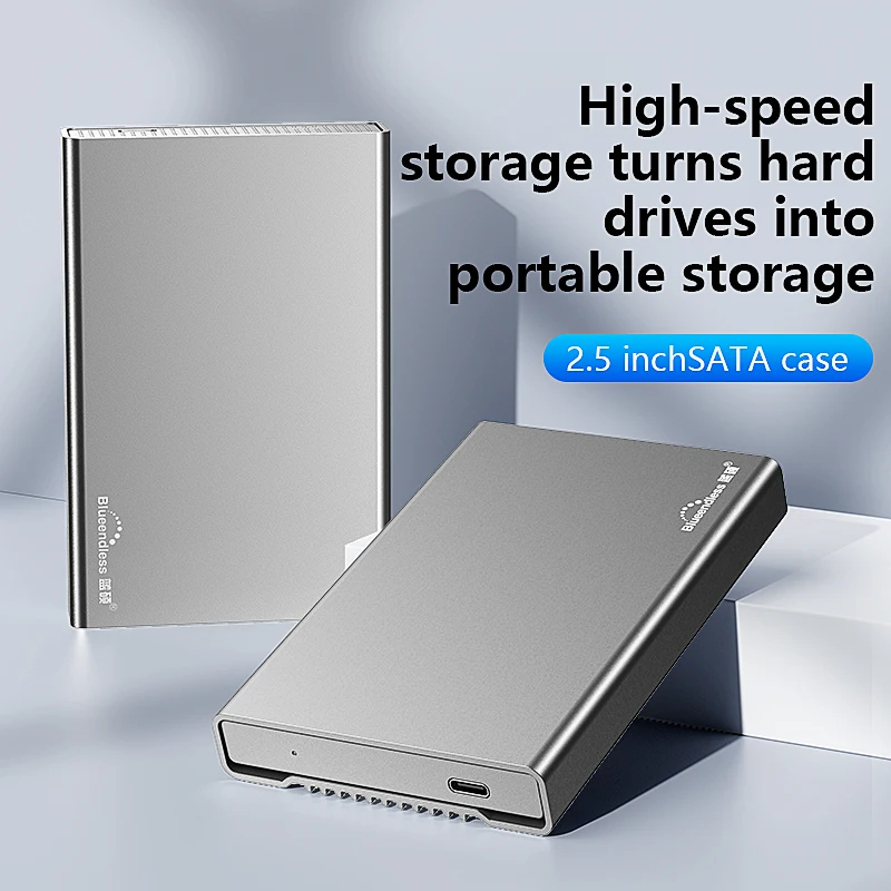 Blueendless Новый алюминиевый корпус HDD Корпус 2,5 Внешний дюймовый корпус жесткого диска SATA Usb 3.1 Тип C Корпус жесткого диска для ноутбука