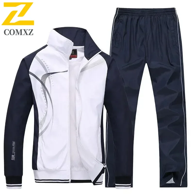 Männer Sportswear Neue Frühling Herbst Trainingsanzug 2 Stück Sets Sport Anzug Jacke + Hose Sweatsuit Männlichen Mode Druck Kleidung Größe l-5XL