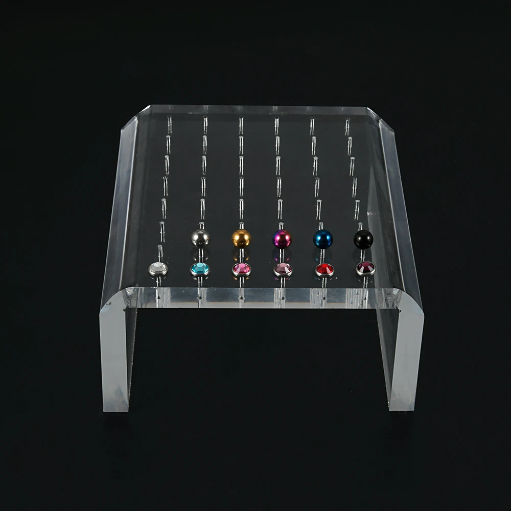 Multi-Function ผู้ถือจอแสดงผลอะคริลิคผู้ขายเจาะเครื่องประดับ Display Organizer ชั้นวางของ Multi ต่างหู Rack