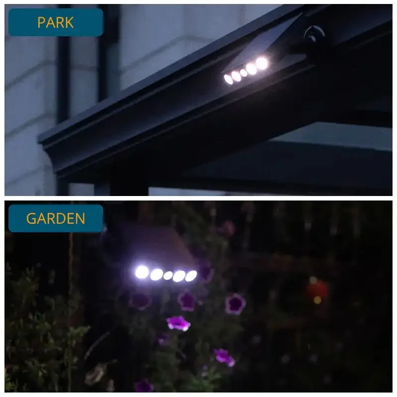 Leistungs starke 4 LED Solar Sicherheits leuchten Outdoor Dekor Sensor Bewegung 3 Modi Straße wasserdichte Lampe Wand Nachtarbeit Licht für den Garten