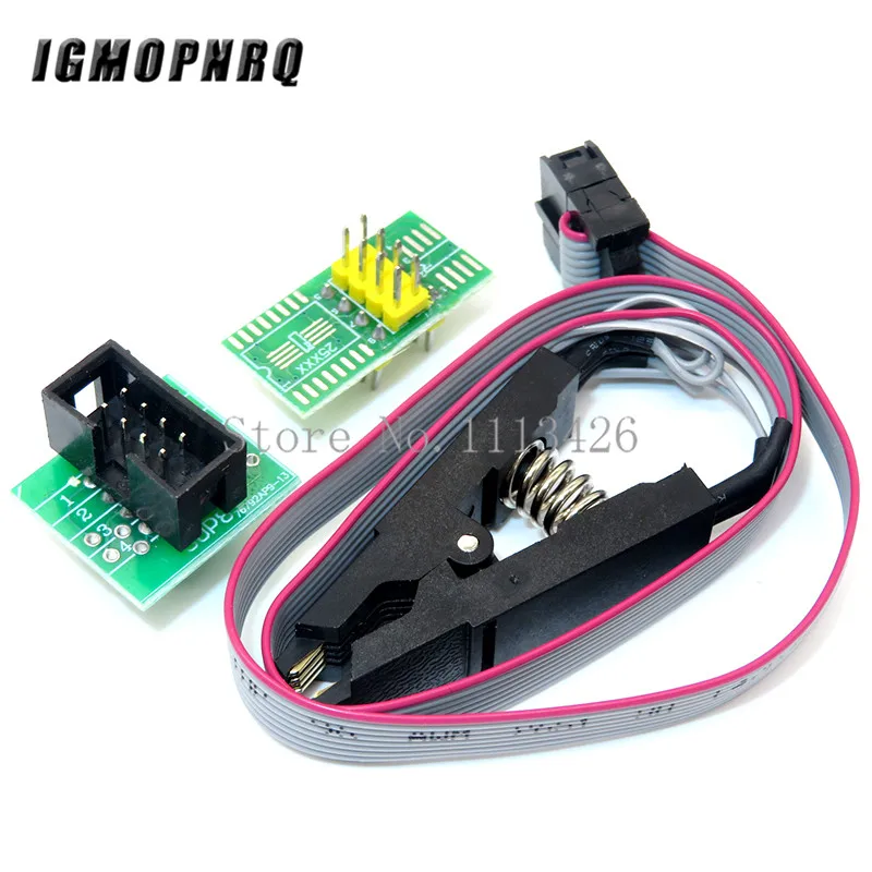 Módulo programador USB BIOS Flash EEPROM serie CH341A 24 25 + Clip de prueba SOIC8 SOP8 para EEPROM 93CXX / 25CXX / 24CXX