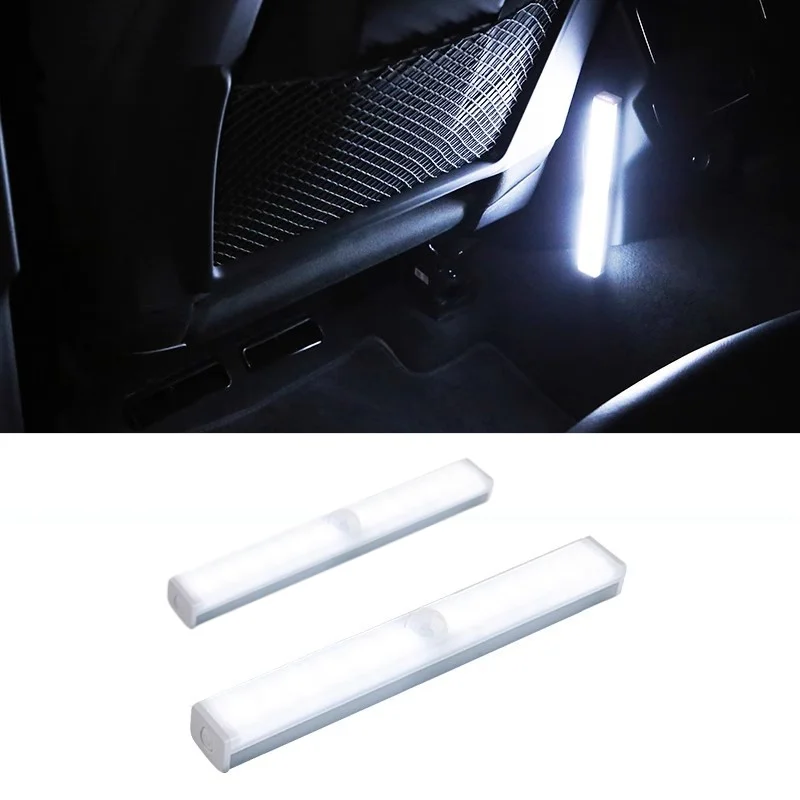 Auto LED-sensorlicht Magnetische houder Smart Auto Motion Inductie Kofferbak Boot Vloerkap Omgevingsverlichting USB Draadloos draagbaar