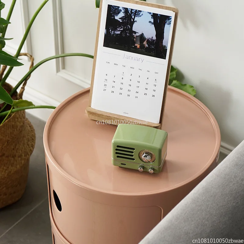 Nightstands Modular Bedside Table Round Large-capacity Storage Bedside Small Cabinet Bedroom Simple Storage Narrow Side Cabinet