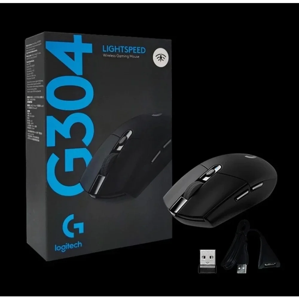 Oryginalna bezprzewodowa mysz do gier Logitech G304 Ligthspeed z czujnikiem Hero 12K 12000DPl kompatybilna z komputerami PC i Mac