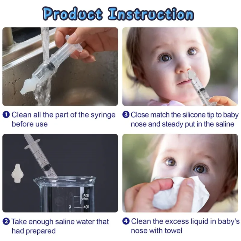 10ML/20ML Aspirator do nosa dla dzieci strzykawka dla dzieci czyścik do nosa nieżyt nosa podkładka do nosa irygator igła dziecko mycie nosa dla dzieci
