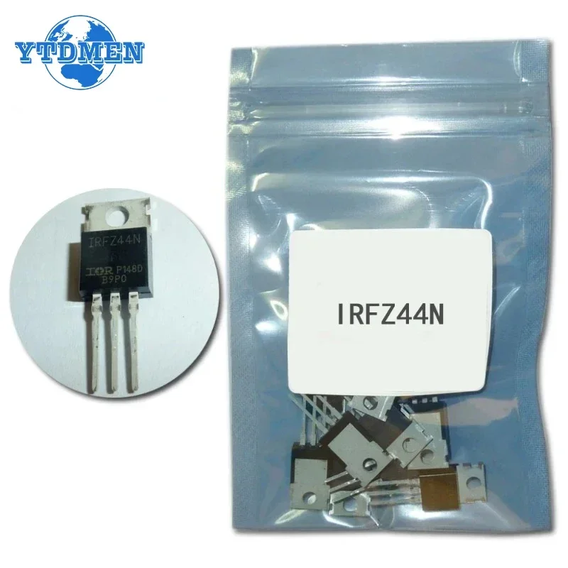 5/10/25PCS Mosfet IRFZ44N TO220 ชุดทรานซิสเตอร์ IRFZ44NPBF TO-220 High Power ทรานซิสเตอร์ IRFZ44 49A 55V Field Effect ทรานซิสเตอร์