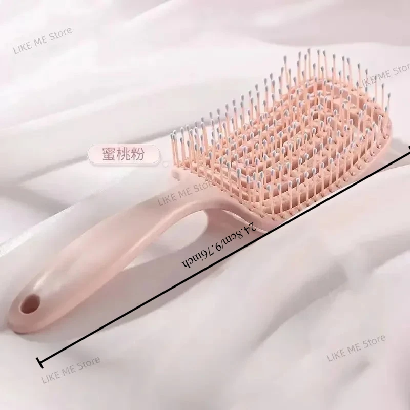1pc pente de massagem elástica oco para fora escova de cabelo pentes de massagem do couro cabeludo estilo de cabelo desembaraçador secagem rápida ferramenta desembaraçadora