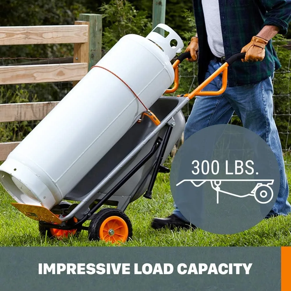 WG050 8-in-1 Aerocart Garden Cart/Wheelbarrow Heavy Duty/Dolly