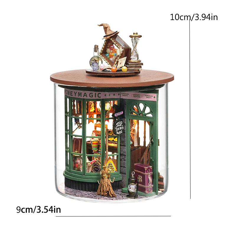 Mini kit diy para casa de boneca, fabricação e montagem de modelos de sala, brinquedos, decorações de casa e quarto com móveis, artesanato em madeira