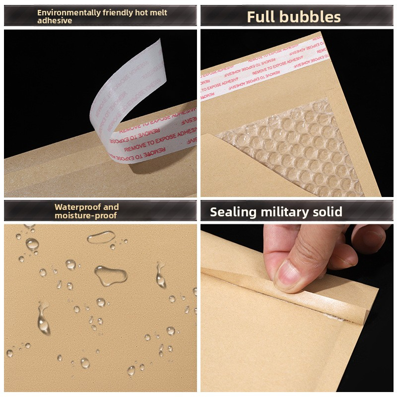 Hysen 100 шт. пузырьковый конверт, сумки из крафт-бумаги, противоударные почтовые конверты с пузырьками, мягкая доставка, почтовая сумка для упаковки