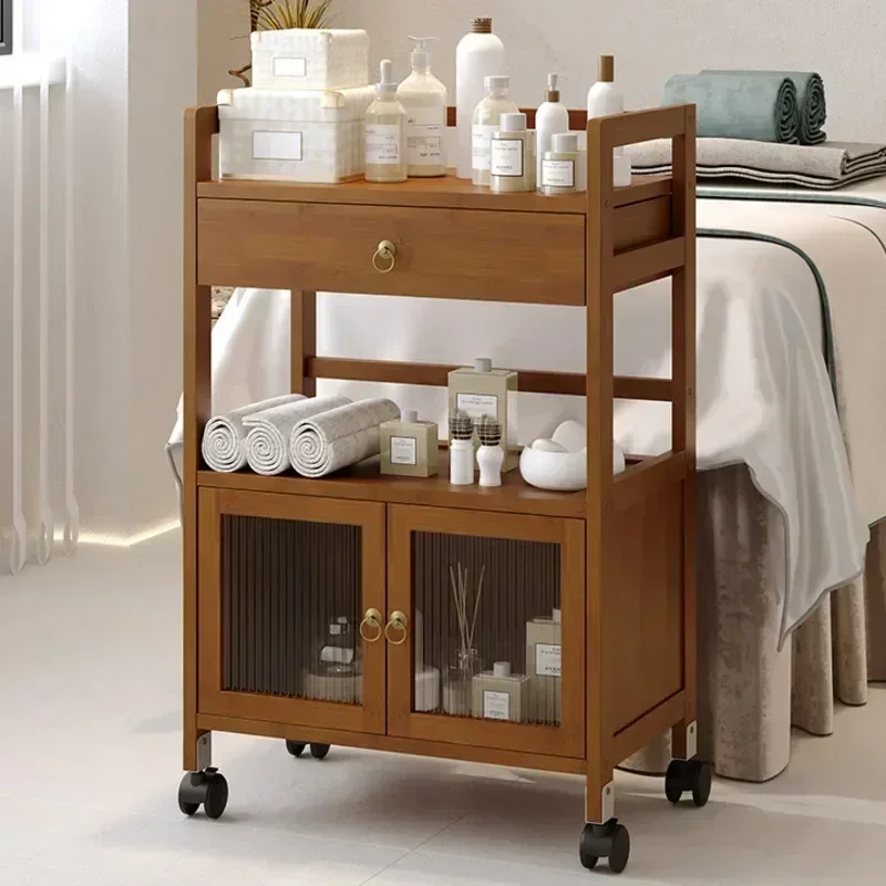 Spa Auxiliary Cart Hairdressing Furniture  Beauty Salon Rolling Aesthetic Reception Dressing Tray Professional Hotel Cleaning