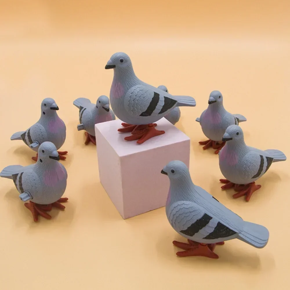 1PC Plastic Clockwork Wind Up Toy Cute Jumping Pigeon Clockwork Kid Boy Girl Simulation Animal Jumping Clockwork Gift