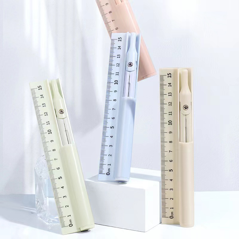 Bolígrafo con brújula multifuncional, lápiz 3 en 1, diseño de dibujo de doble uso, papelería para estudiantes, herramienta de dibujo para exámenes