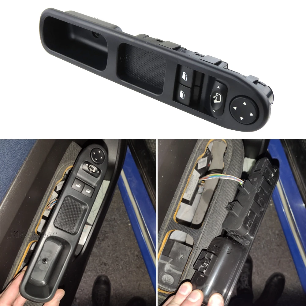New 96351622XT 6554.E4 Car Nearside Driver Front Electric Window Switch For Peugeot 307 2001 2002 2003 2004 2005 2006 2007 2008