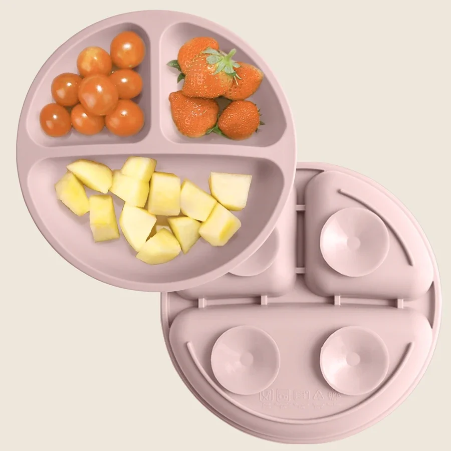 1 個ベビー吸盤シリコーンダイニングプレート BPA フリー子供食器吸引幼児トレーニング食器子供給餌ボウルベビー用品