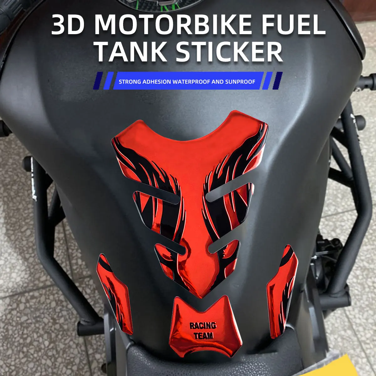 Motocyklowa naklejka na zbiornik paliwa Fish Bone Naklejka na zbiornik paliwa Fishbone 3D Naklejki na zbiornik paliwa Naklejka ochronna na zbiornik paliwa Modyfikacja