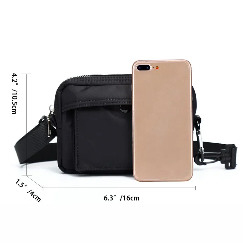Nylon Kleine Schulter Umhängetasche für Männer 2025, Marke Japanische Mini Mann Mobile Taschen Männlichen Casual Handtaschen Student Reise Murse