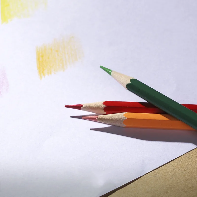 12/24/36/48/72 สีดินสอผิวมันดินสอสีภาพวาดปากกาดินสอสีชุดมือวาด Sketch ปากกาอุปกรณ์สํานักงานโรงเรียน