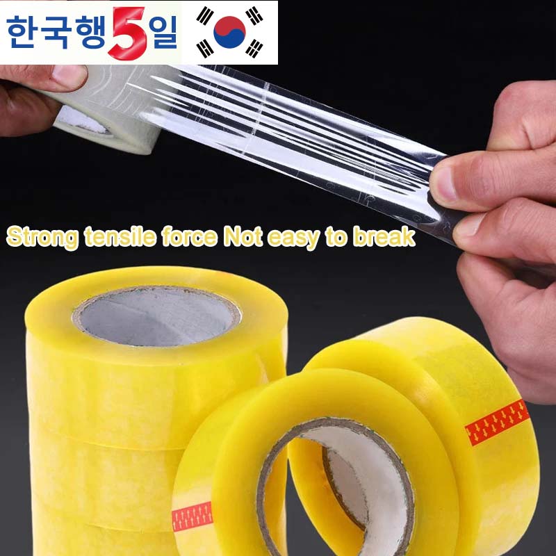 Transparentes gelbes, transparentes weißes Klebeband für Expressverpackungen großer Rollen und dicke Boxversiegelung, 48 mm x 110 m (2 Stück)