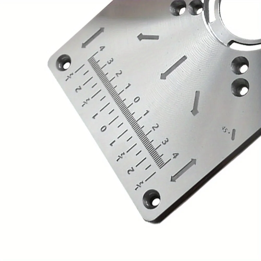 Mesa enrutadora de aluminio, placa de inserción para bancos de carpintería, placa enrutadora, herramientas de madera, fresadora y recortadora con anillos