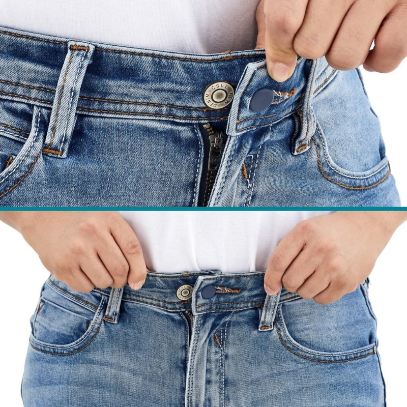 Extensor de pantalones botones extensores de cintura flexibles para pantalones vaqueros 15mm 18mm 87HA