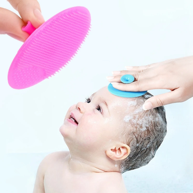 1pc Weiche Silikon Bad Pinsel für Baby Neugeborenen Zarte Haut Dusche Shampoo Pinsel Kopf Haar Waschen Massage Pinsel Wischen kamm
