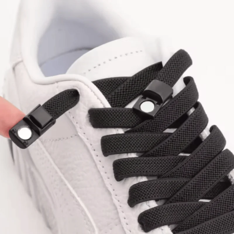 1 paio di lacci magnetici senza cravatta con chiusura in metallo lacci elastici per scarpe scarpe da ginnastica da corsa tennis accessori per lacci pigri