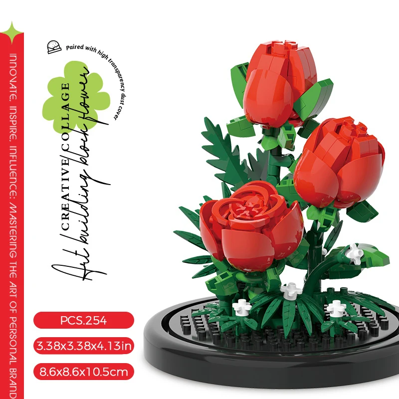 Micro Particle Building Block Bouquet Handmade ของขวัญเด็กปริศนาของเล่นทําด้วยมือ DIY ดอกทานตะวันเดสก์ท็อปตกแต่งเครื่องประดับ