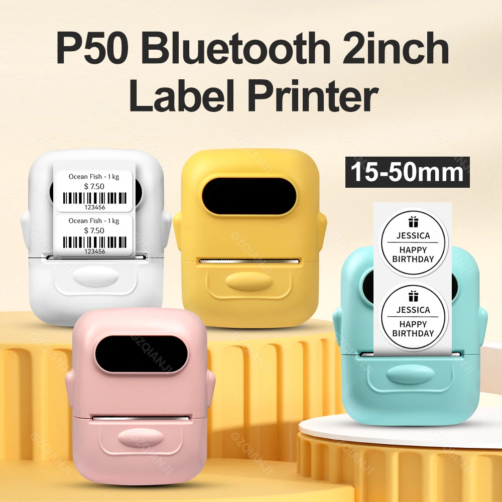 Marklife p50 térmica mini impressora de etiquetas sem fio adequada para pequenas empresas escritório em casa máquina portátil para smartphone