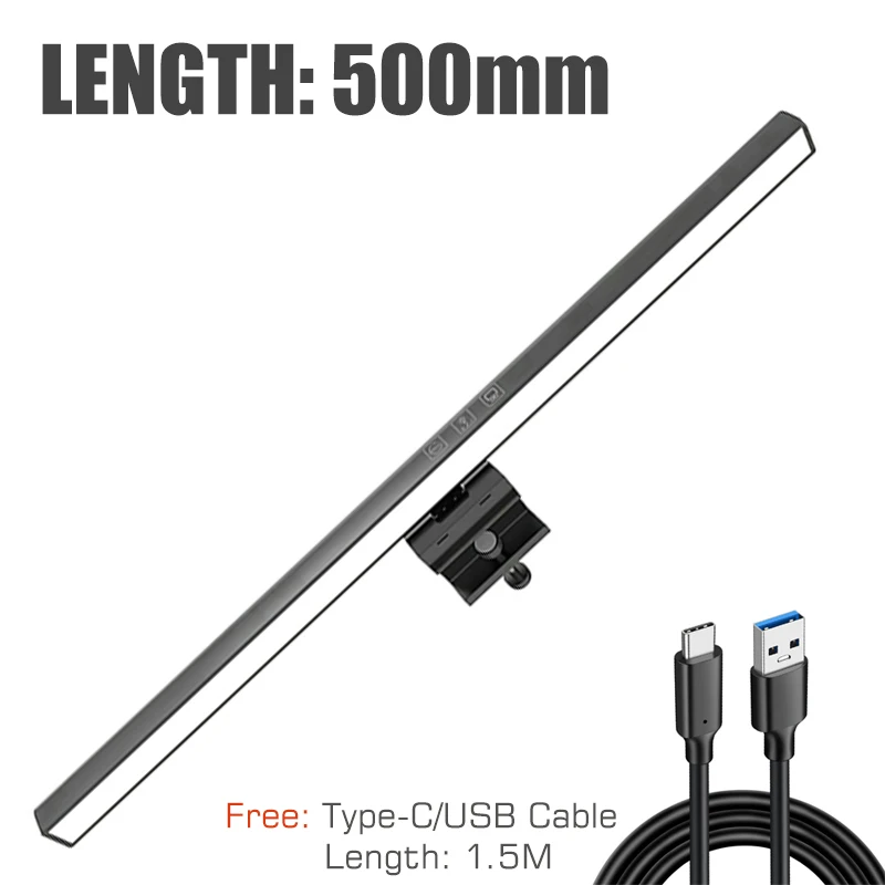Eye-Care Screenbar Lamp LED Eye-Care Screen Hang Light Computer PC Monitor Screen Light Bar Stepless Dimming Read Hang Lamp