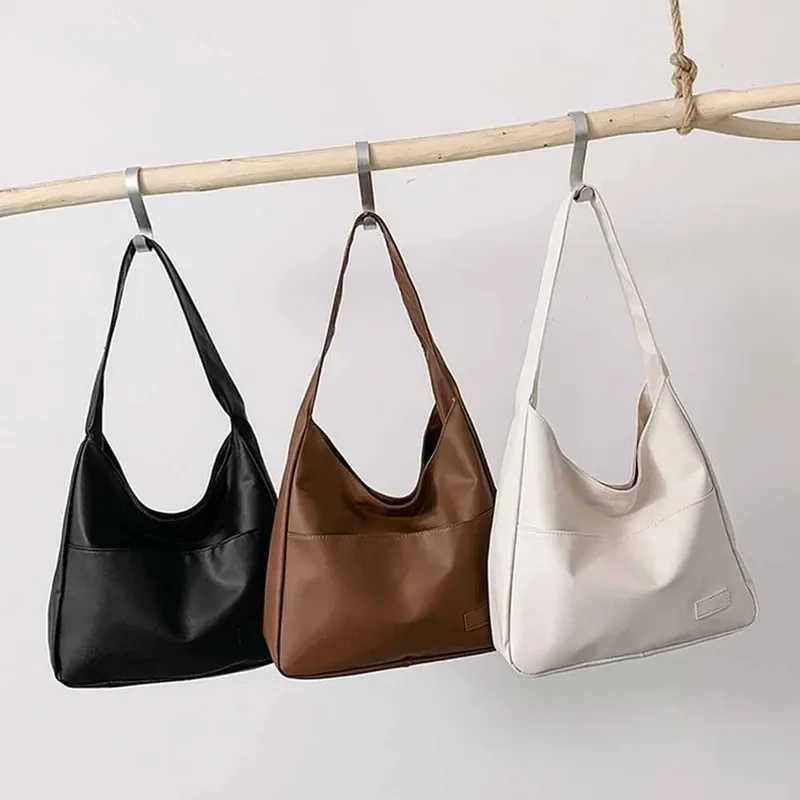 Modieuze eenvoudige retro handtas met grote capaciteit, casual schoudertas