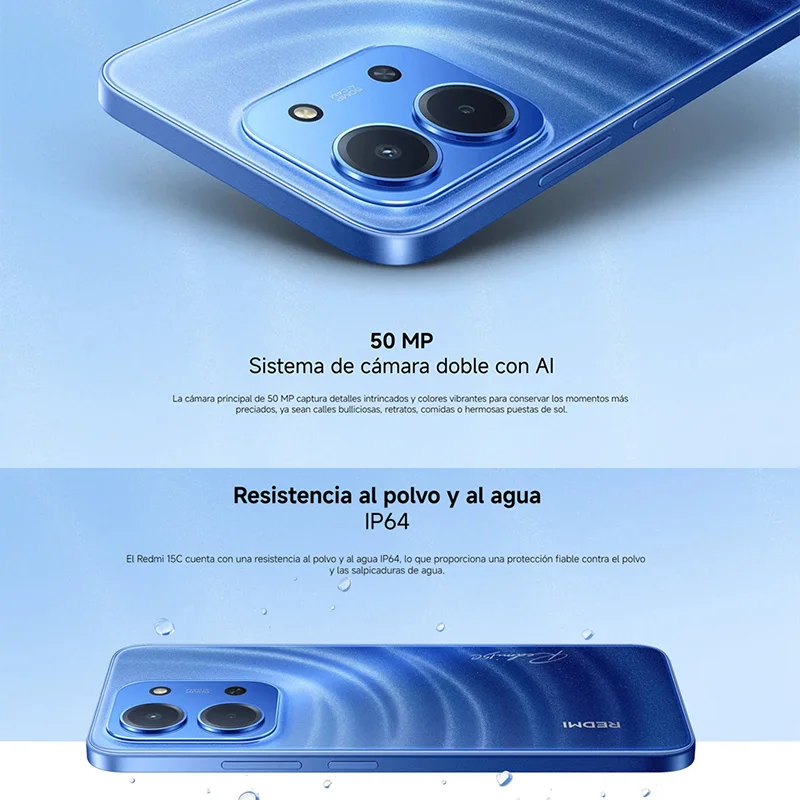 Xiaomi Redmi 15C versión Global Smartphone 50MP cámara principal 120Hz 6,9 "pantalla Dot Drop 33W carga MediaTek Helio G81-Ultra