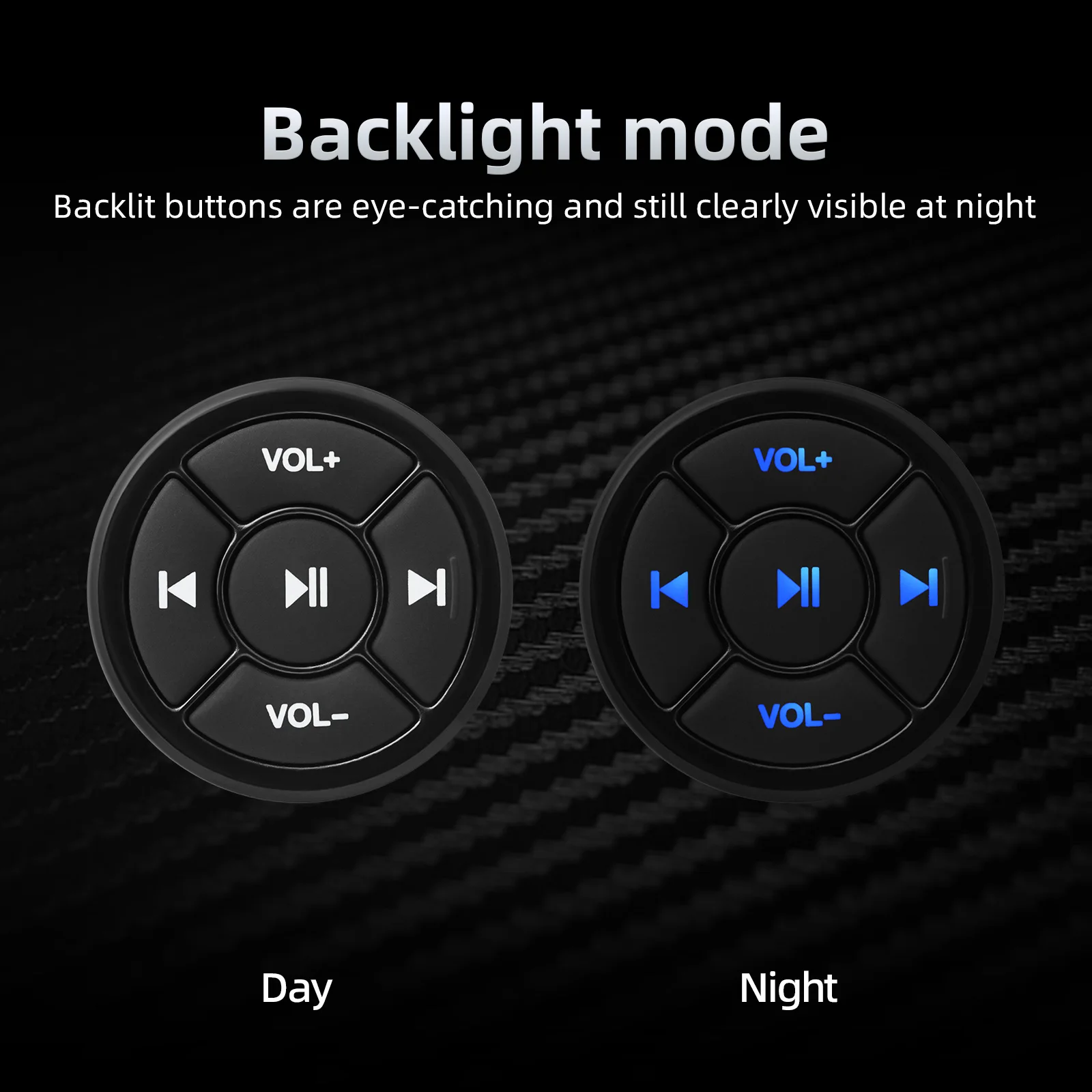 Bluetooth-compatível carro motocicleta bicicleta volante sem fio controle remoto leitor de música botão mídia para ios android telefone
