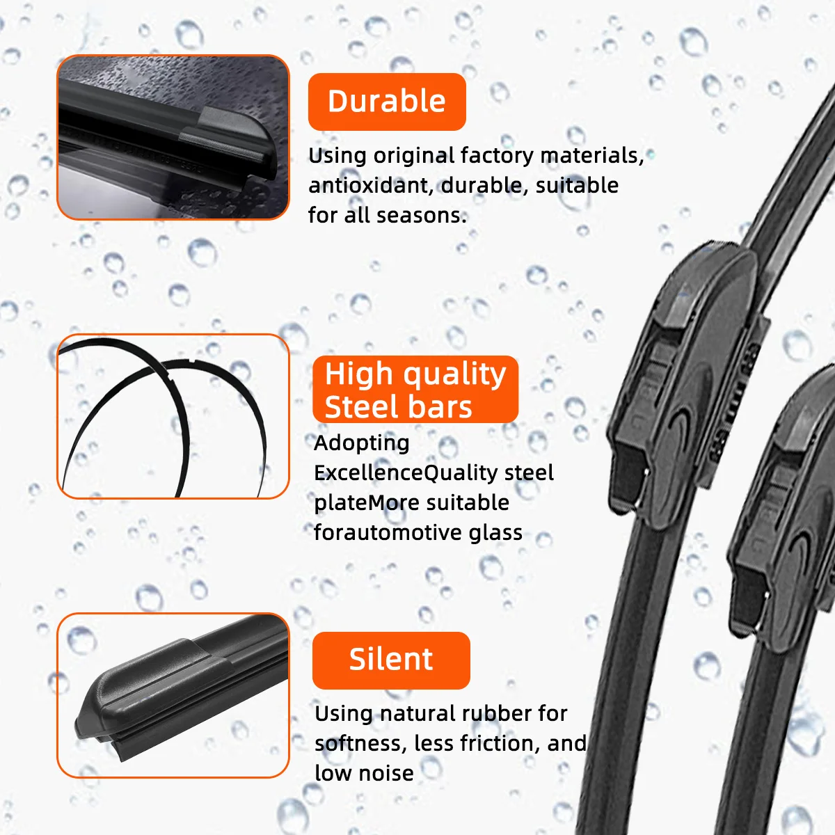 Algemene Ruitenwissers Variërend Van 26 Inch Tot 14 Inch J/U Zijn Geschikt Voor Ultra High-End All-Weather Voertuigen