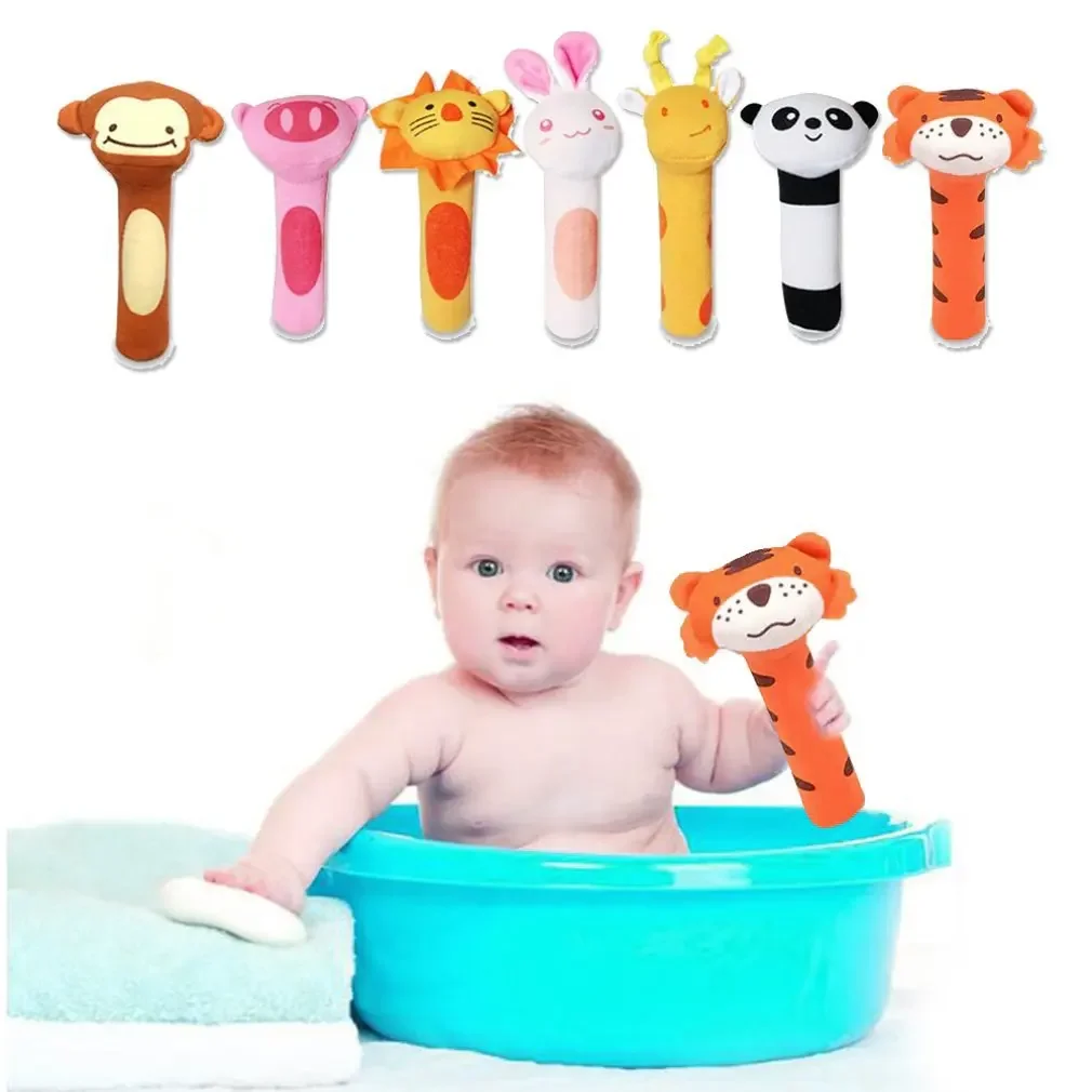 เด็กใหม่สัตว์ Hand Bell Rattle Soft Rattle ของเล่นทารกแรกเกิดการศึกษา Rattle โทรศัพท์มือถือของเล่นเด็กน่ารักตุ๊กตา Bebe ของเล่น 0-12 เดือน