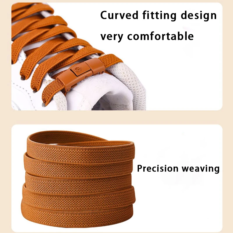 Cadarços elásticos tênis sem gravata sapato cadarços bloqueio cadarços sem laços crianças adulto cadarço sapatos acessórios 1 par/2 par