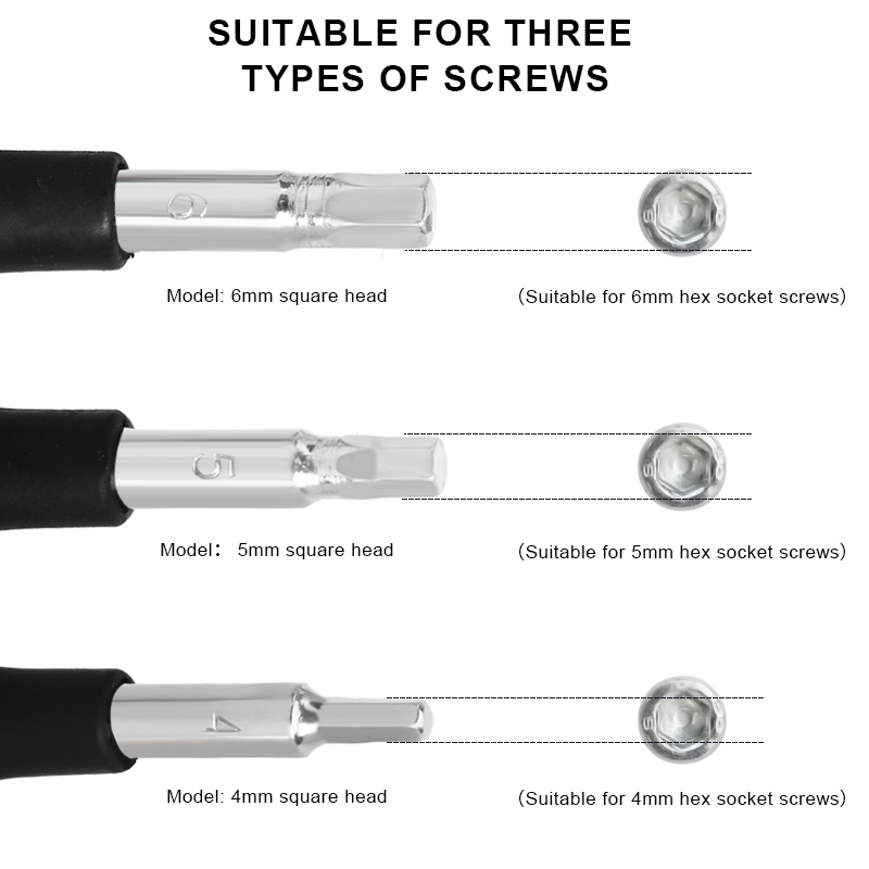 Llave hexagonal de 3 vías para bicicleta, llave Allen en forma de Y de 4/5/6mm, herramienta de reparación de bicicletas de montaña y carretera multifuncional de acero CR-V triangular