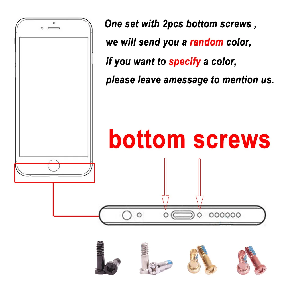 Full Set Small Metal Inner Holder Accessories For iPhone X XS XR 11 Pro Max 6 6S 7 8 Plus Bracket Shield Plate With Full Screws