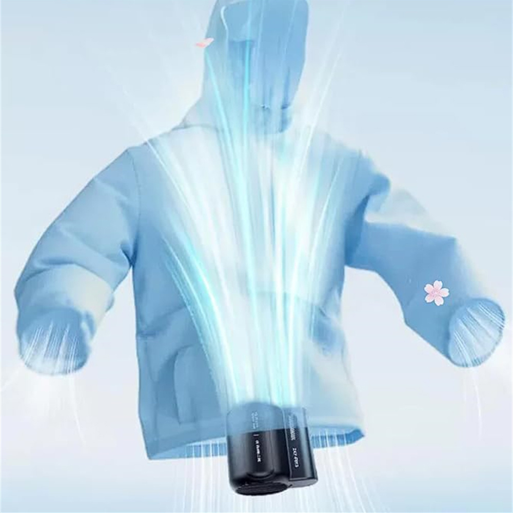 Outdoor taille hangende ventilator, 3-snelheden sterke wind handheld, draagbare USB-riemclip nekventilator, geschikt voor buitenreizen