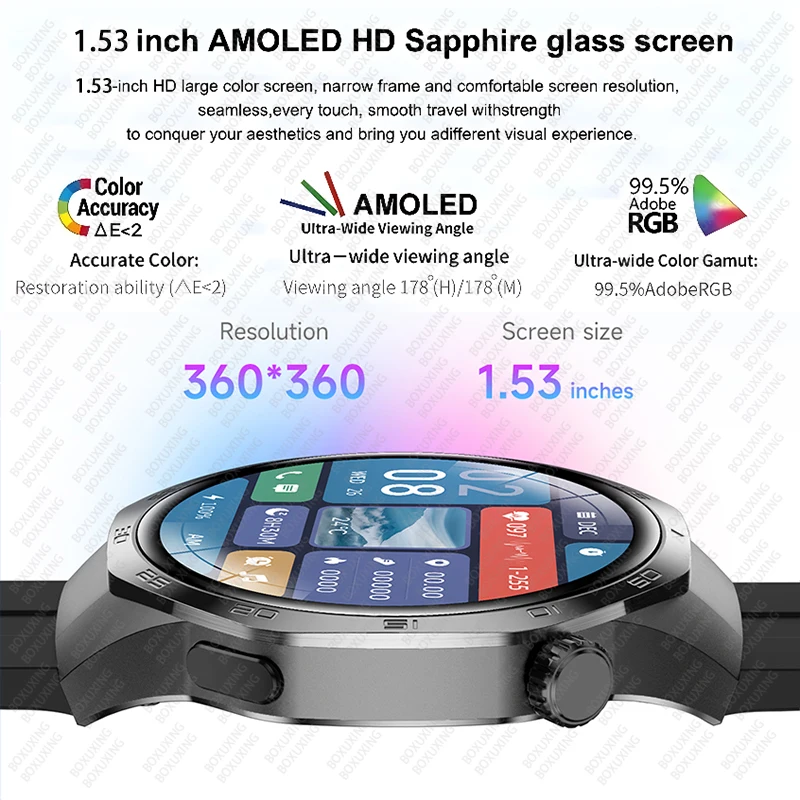 Huawei-男性と女性のためのコネクテッドウォッチ,AMOLEDディスプレイ,NFC, GPSトラッカー,Bluetooth通話,健康,新しい,2022